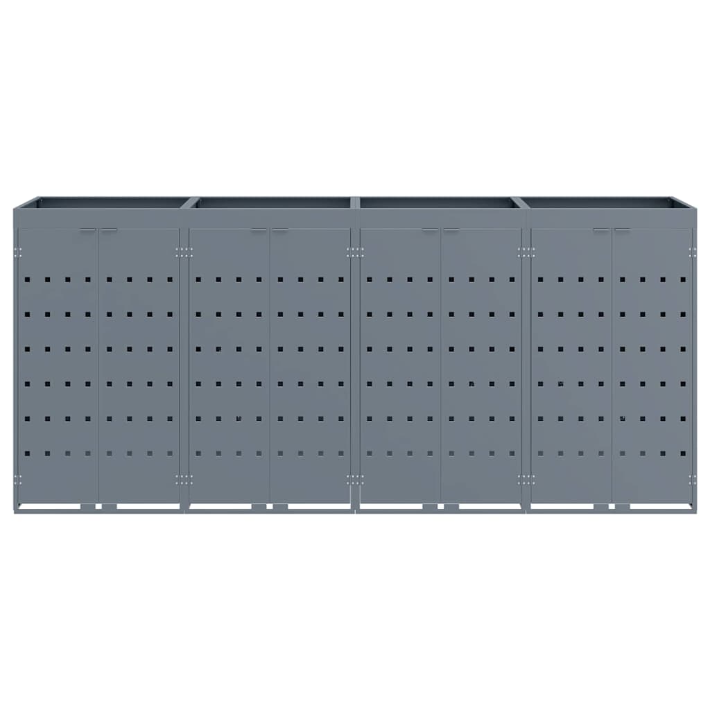 Contenitore per Rifiuti per 4 Bidoni Grigio chiaro