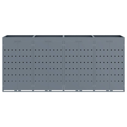 Contenitore per Rifiuti per 4 Bidoni Grigio chiaro