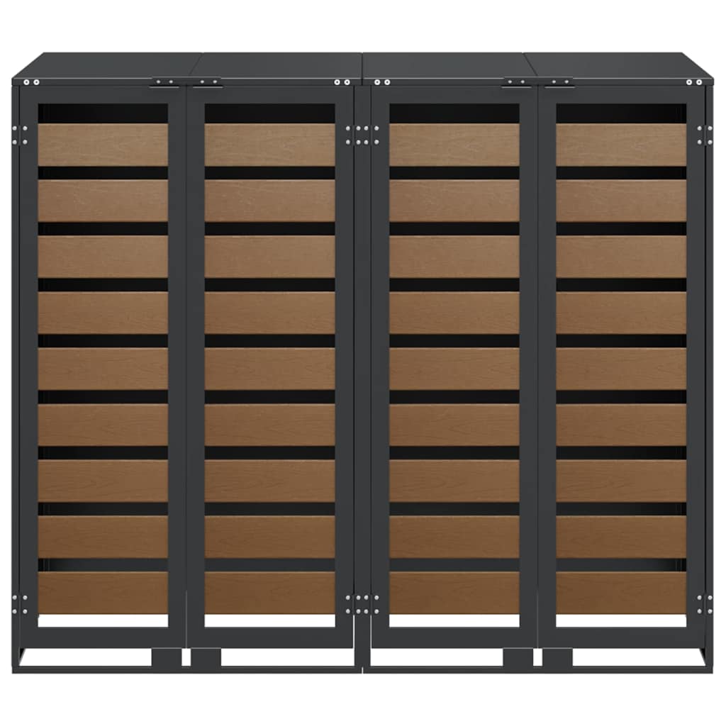 Contenitore per Rifiuti per 3 Bidoni Antracite