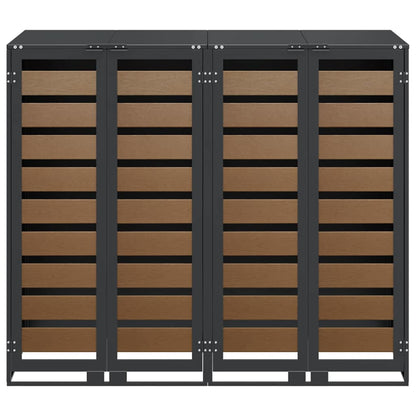 Contenitore per Rifiuti per 3 Bidoni Antracite