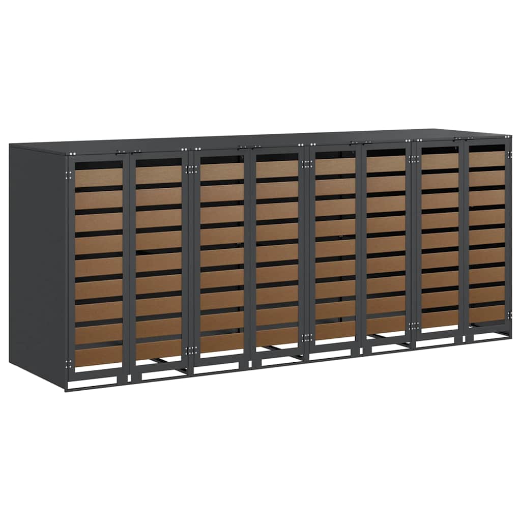 Contenitore per Rifiuti per 3 Bidoni Antracite