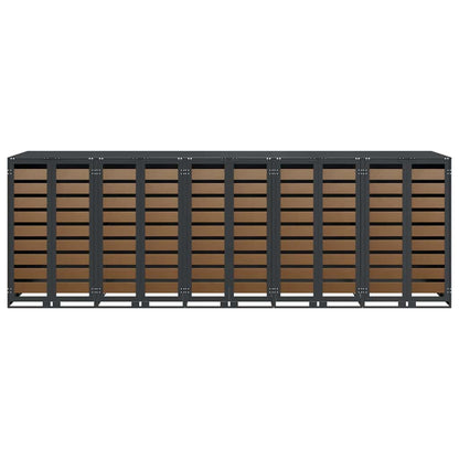 Contenitore per Rifiuti per 3 Bidoni Antracite