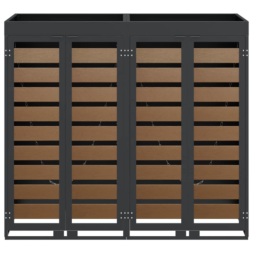 Contenitore per Rifiuti per 3 Bidoni Antracite