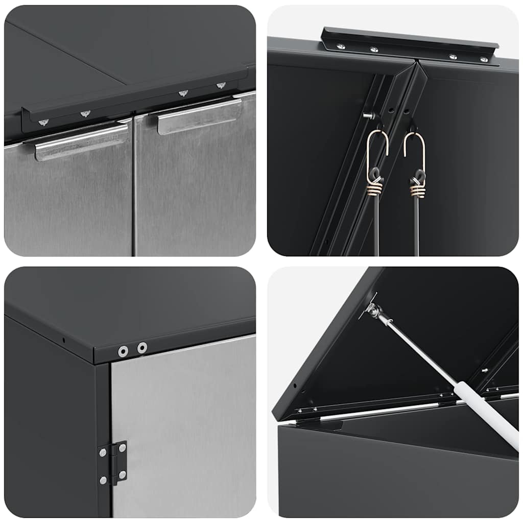 Contenitore per Rifiuti per 3 Bidoni Antracite