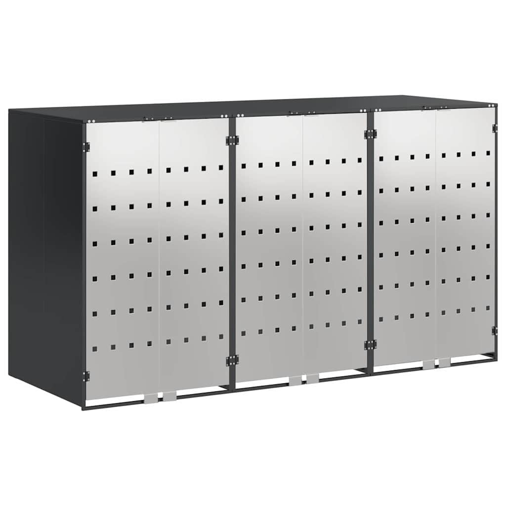 Contenitore per Rifiuti per 3 Bidoni Antracite