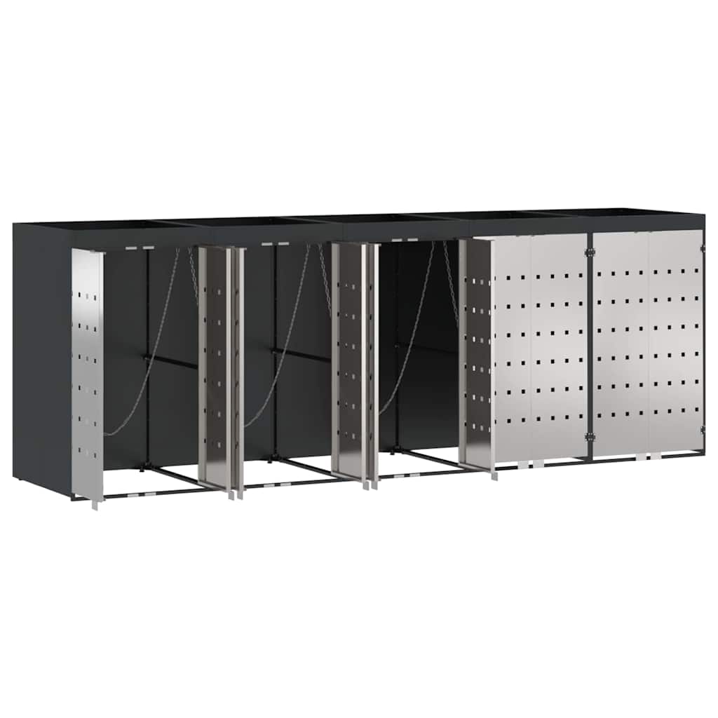 Contenitore per Rifiuti per 3 Bidoni Antracite