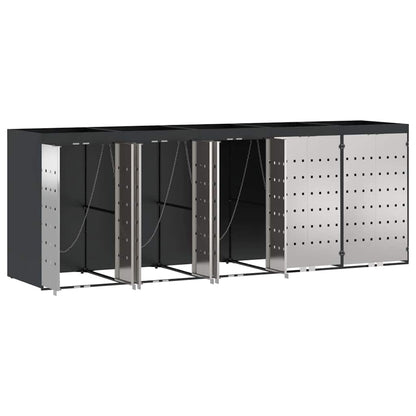 Contenitore per Rifiuti per 3 Bidoni Antracite