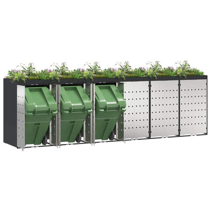 Contenitore per Rifiuti per 3 Bidoni Antracite