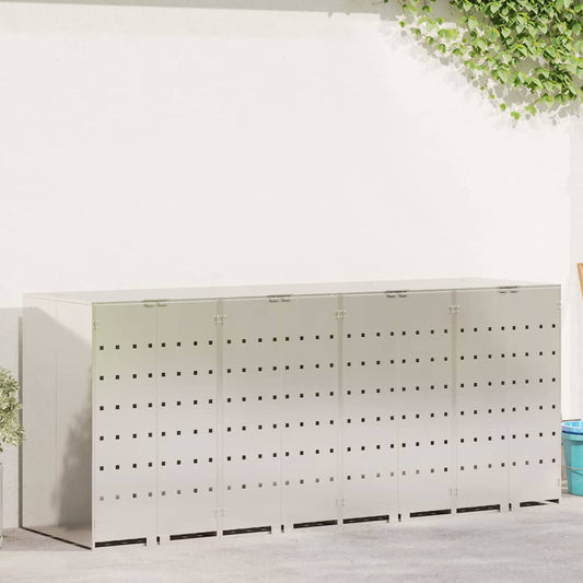 Contenitore per Rifiuti per 3 Bidoni Argento