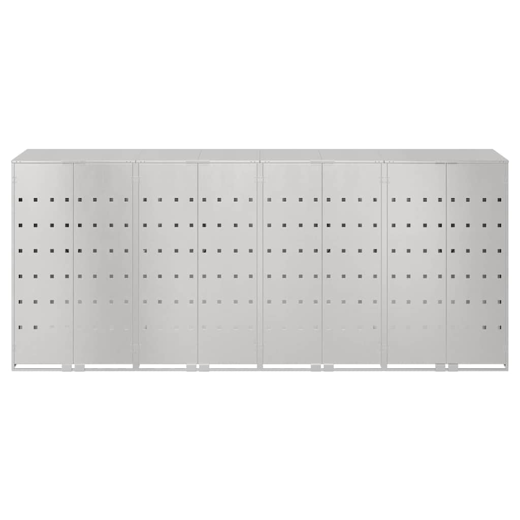 Contenitore per Rifiuti per 3 Bidoni Argento