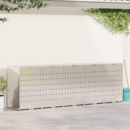 Contenitore per Rifiuti per 3 Bidoni Argento