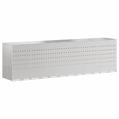 Contenitore per Rifiuti per 3 Bidoni Argento