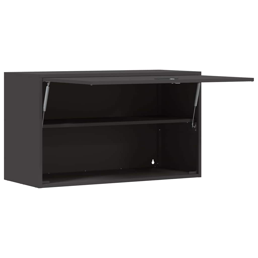 Armadio a muro per garage Nero 90 x 40 x 53 cm | homemem39