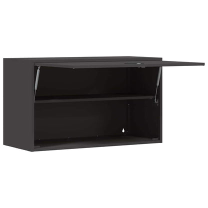 Armadio a muro per garage Nero 90 x 40 x 53 cm | homemem39