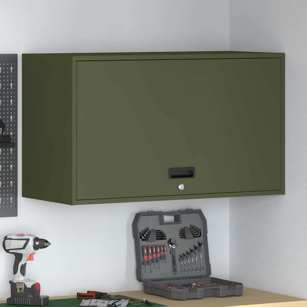 Armadio a muro per garage Oliver verde 90 x 40 x 53 cm | homemem39