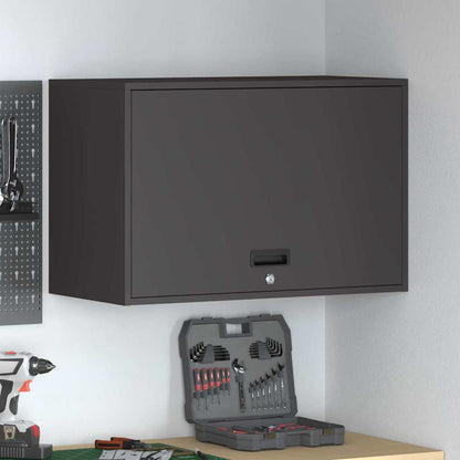 Armadio a muro per garage Nero 80 x 40 x 53 cm