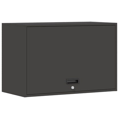 Armadio a muro per garage Nero 80 x 40 x 53 cm