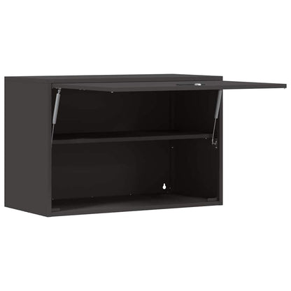 Armadio a muro per garage Nero 80 x 40 x 53 cm | homemem39