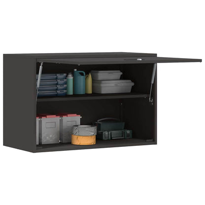 Armadio a muro per garage Nero 80 x 40 x 53 cm