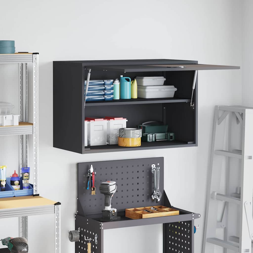 Armadio a muro per garage Antracite 80 x 40 x 53 cm | homemem39
