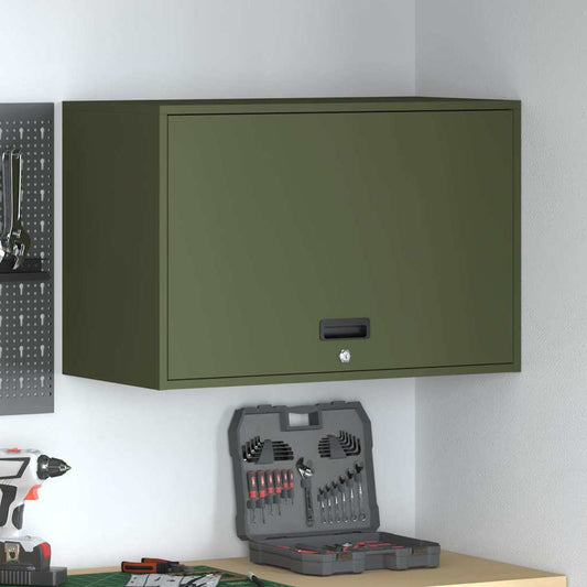Armadio a muro per garage Oliver verde 80 x 40 x 53 cm | homemem39