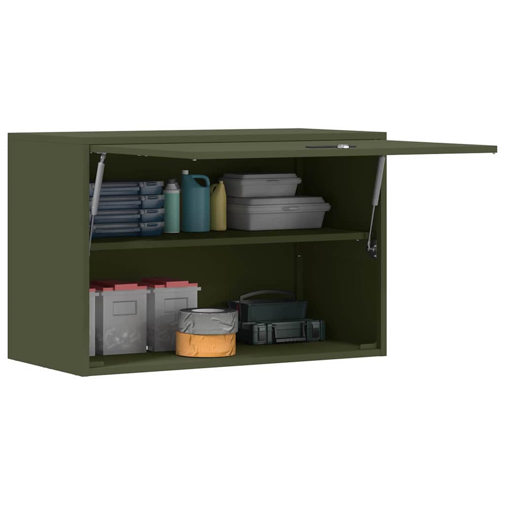 Armadio a muro per garage Oliver verde 80 x 40 x 53 cm | homemem39