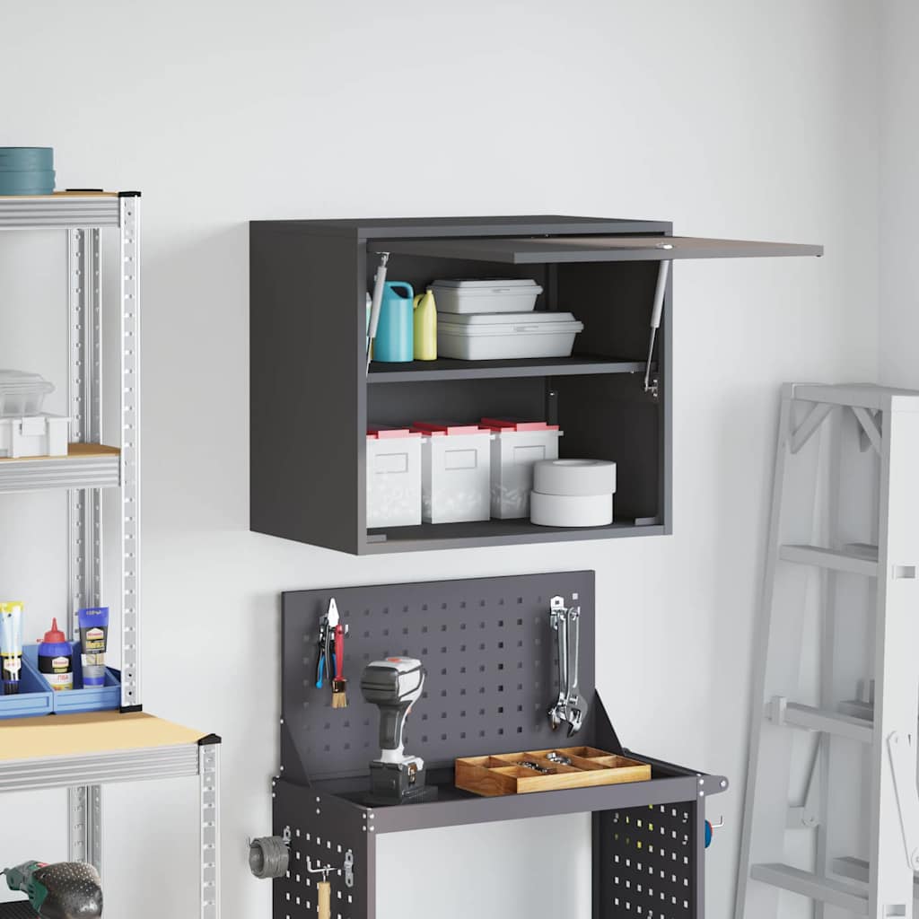 Armadio a muro per garage Nero 60 x 40 x 53 cm | homemem39
