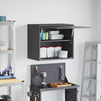 Armadio a muro per garage Nero 60 x 40 x 53 cm | homemem39