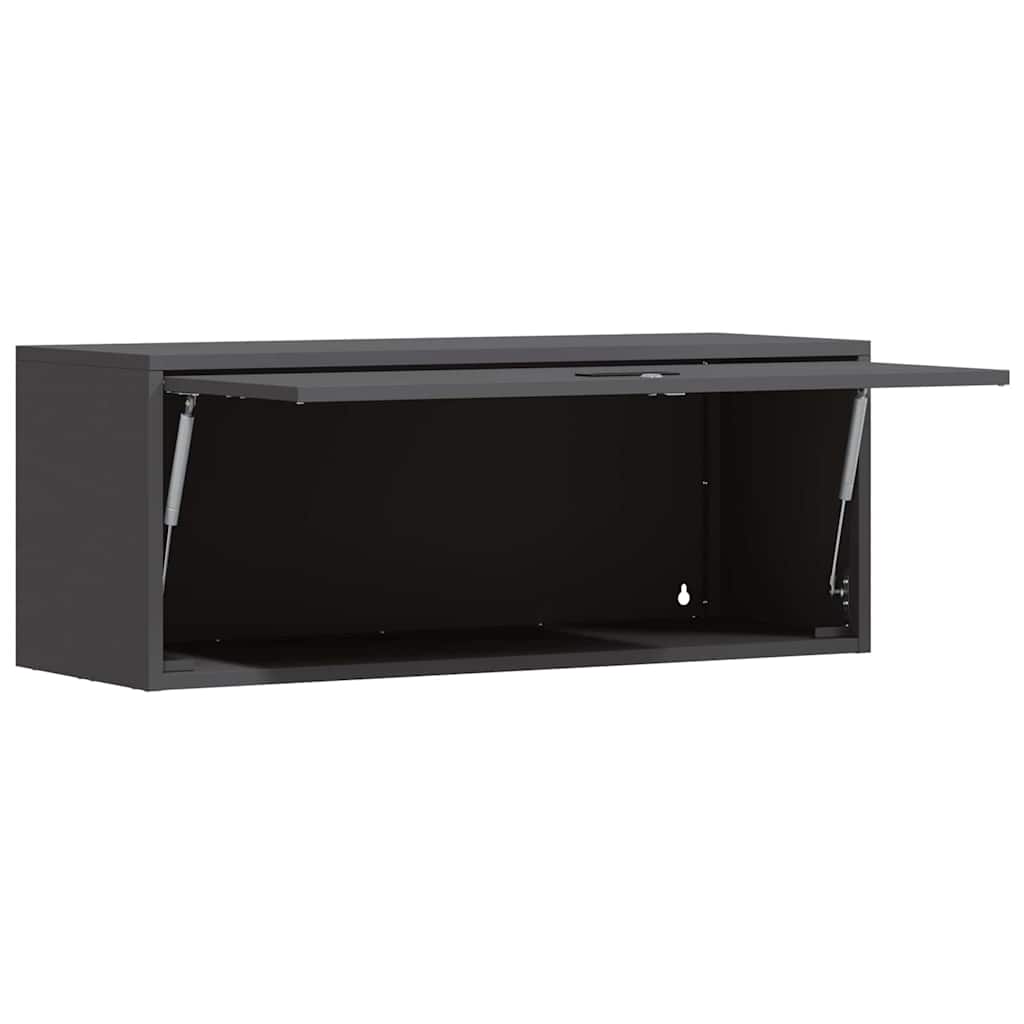 Armadio a muro per garage Nero 90 x 33 x 35 cm | homemem39