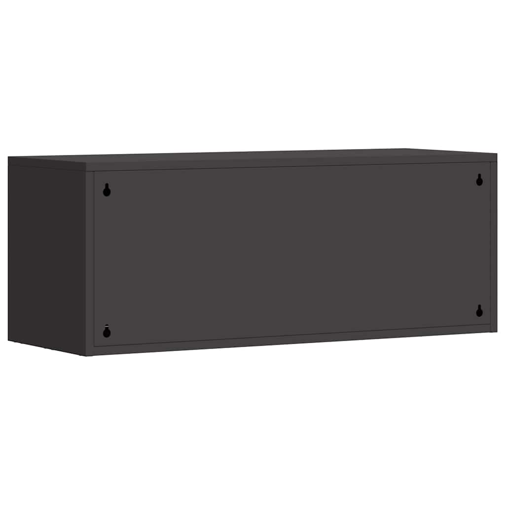 Armadio a muro per garage Nero 90 x 33 x 35 cm | homemem39