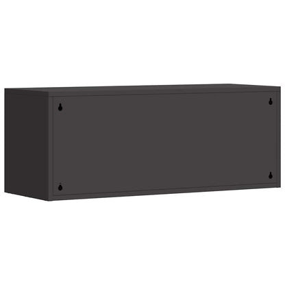 Armadio a muro per garage Nero 90 x 33 x 35 cm | homemem39