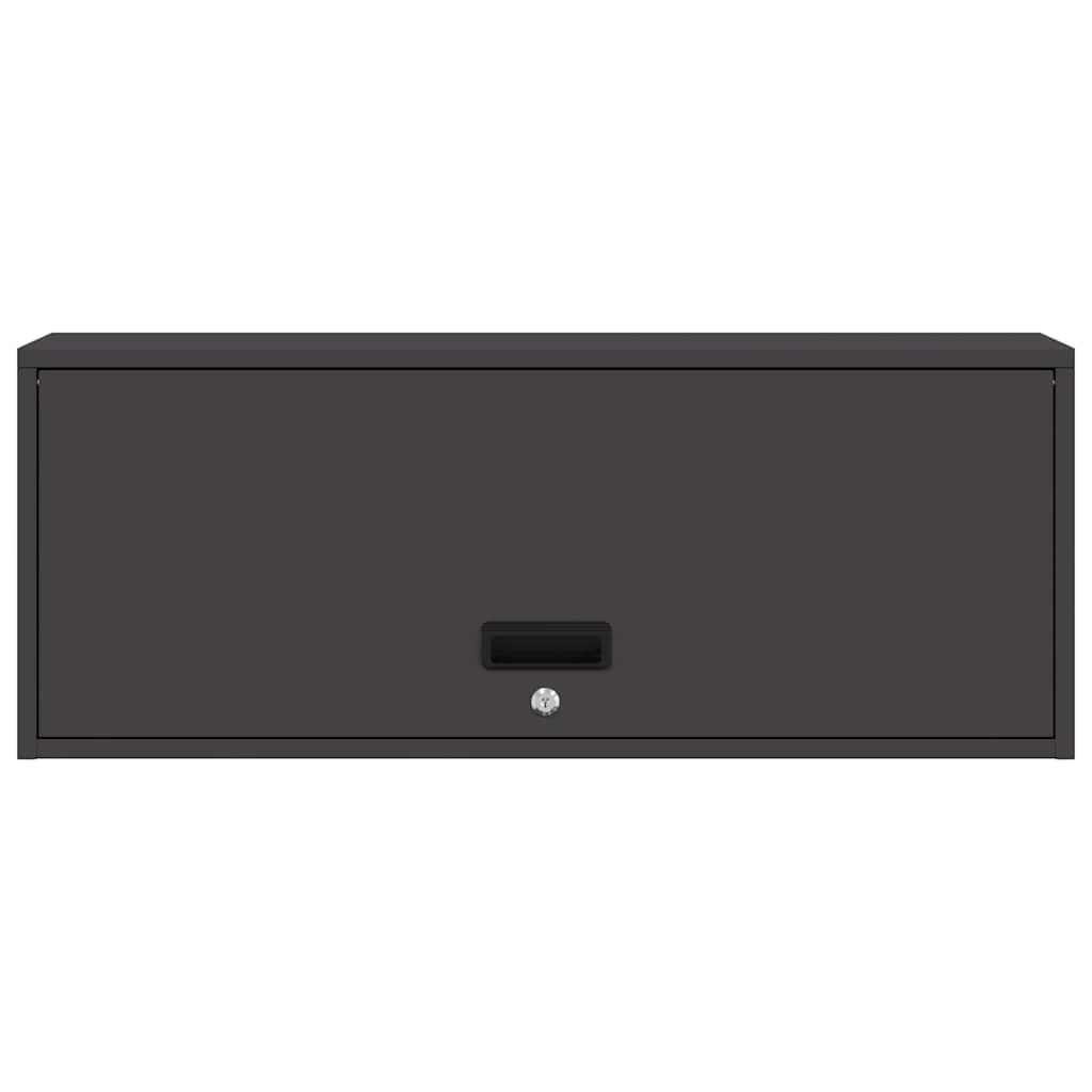 Armadio a muro per garage Nero 90 x 33 x 35 cm | homemem39