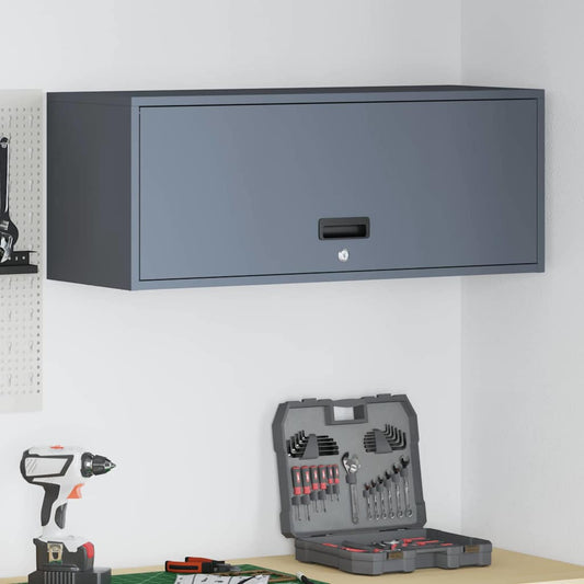Armadio a muro per garage Antracite 90 x 33 x 35 cm | homemem39
