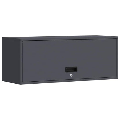 Armadio a muro per garage Antracite 90 x 33 x 35 cm | homemem39