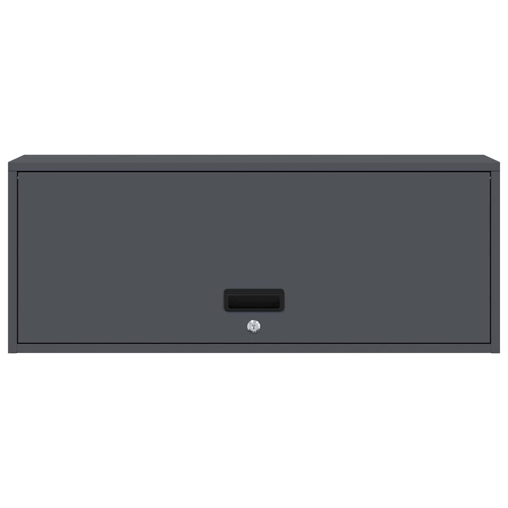 Armadio a muro per garage Antracite 90 x 33 x 35 cm | homemem39
