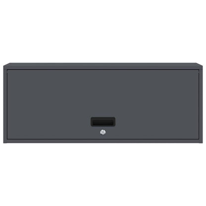 Armadio a muro per garage Antracite 90 x 33 x 35 cm | homemem39