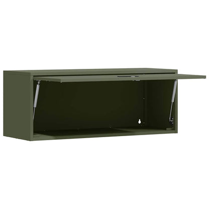 Armadio a muro per garage Oliver verde 90 x 33 x 35 cm | homemem39