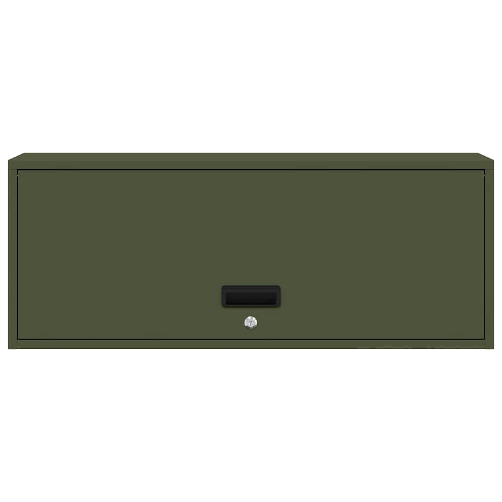 Armadio a muro per garage Oliver verde 90 x 33 x 35 cm | homemem39