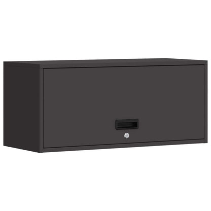 Armadio a muro per garage Nero 80 x 33 x 35 cm | homemem39