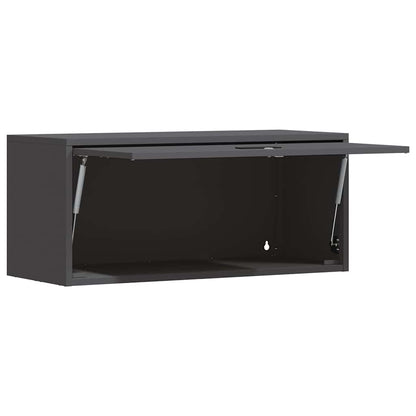 Armadio a muro per garage Nero 80 x 33 x 35 cm | homemem39