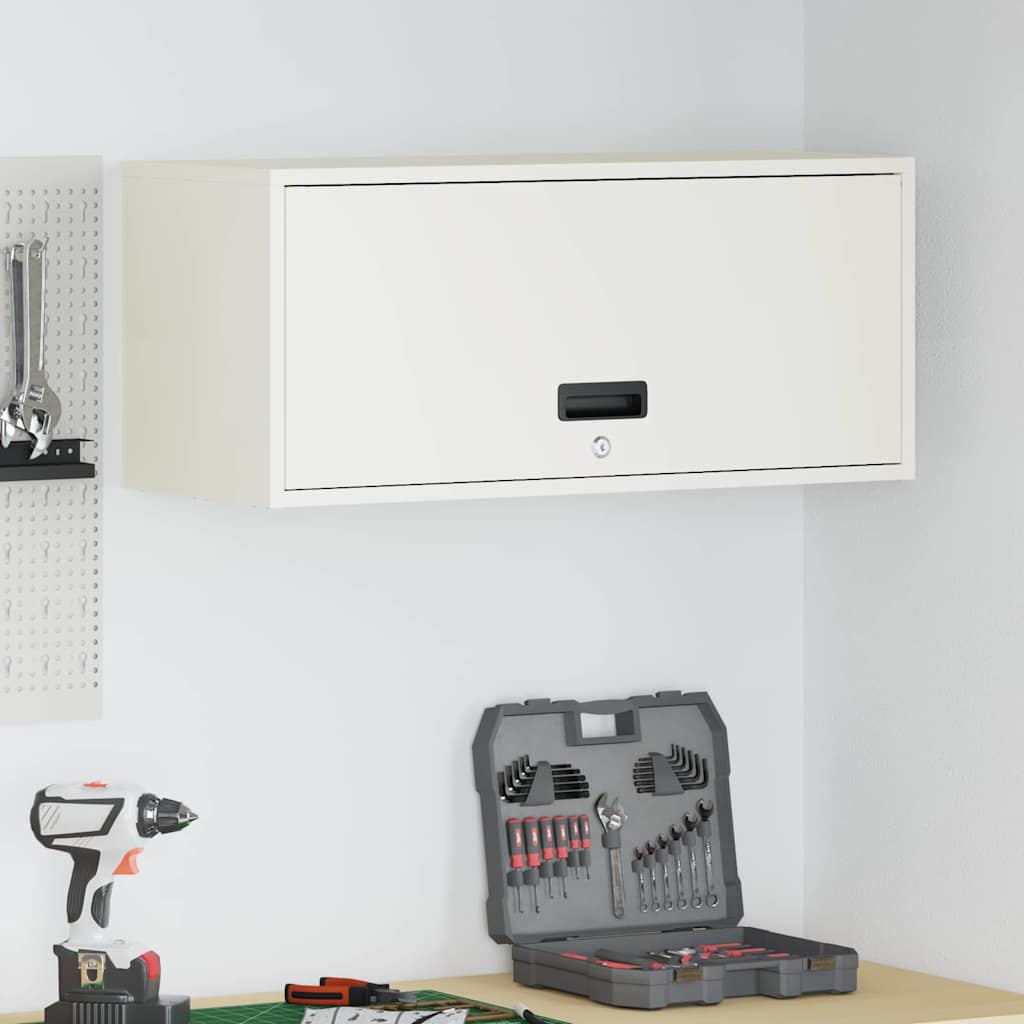 Armadio a muro per garage Bianco 80 x 33 x 35 cm | homemem39