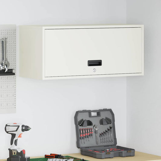 Armadio a muro per garage Bianco 80 x 33 x 35 cm | homemem39