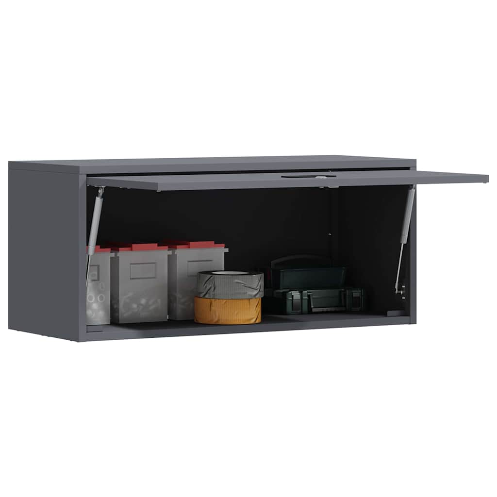 Armadio a muro per garage Antracite 80 x 33 x 35 cm | homemem39