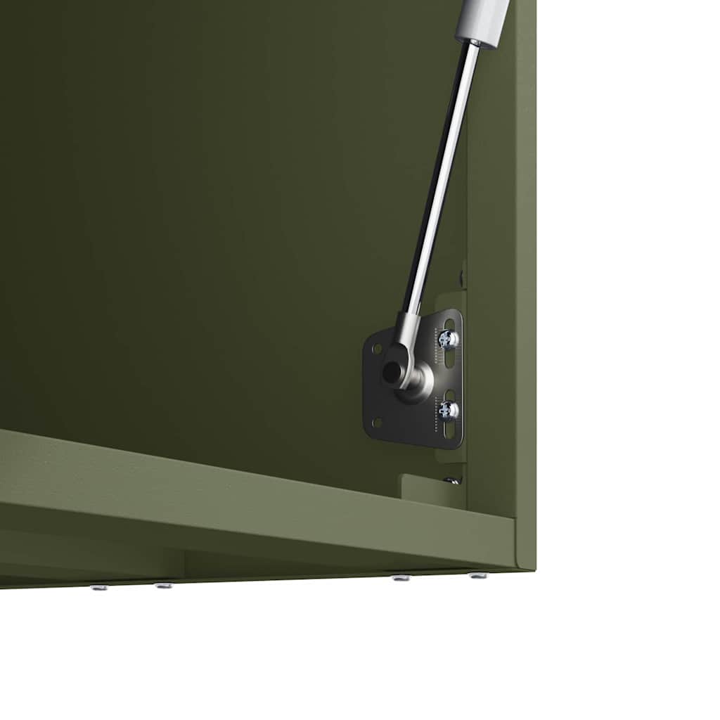 Armadio a muro per garage Oliver verde 80 x 33 x 35 cm | homemem39