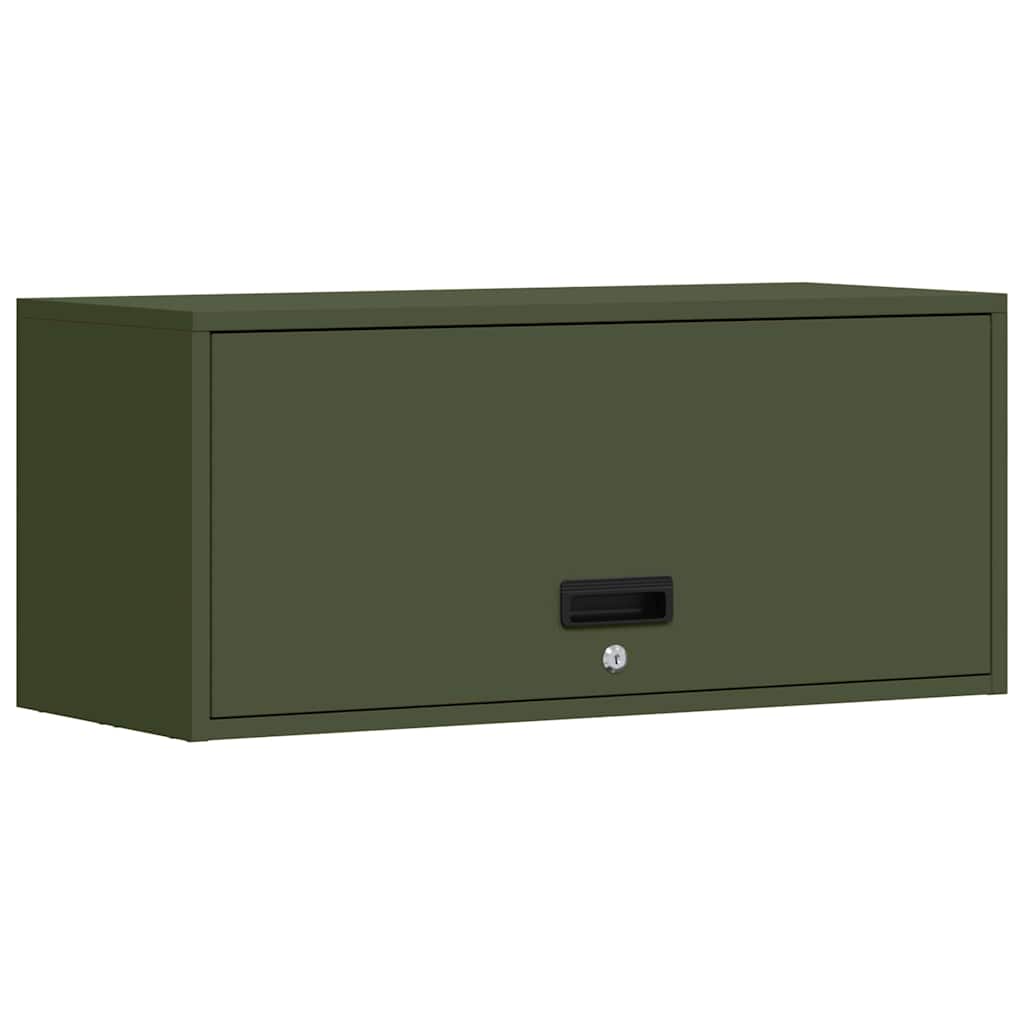 Armadio a muro per garage Oliver verde 80 x 33 x 35 cm | homemem39