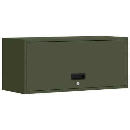 Armadio a muro per garage Oliver verde 80 x 33 x 35 cm | homemem39