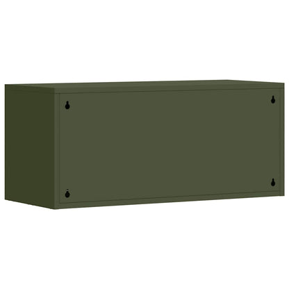 Armadio a muro per garage Oliver verde 80 x 33 x 35 cm | homemem39