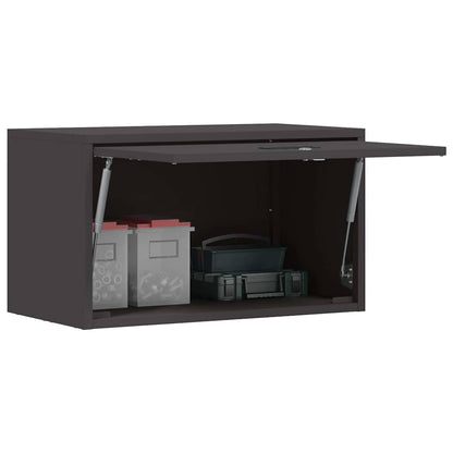 Armadio a muro per garage Nero 60 x 33 x 35 cm | homemem39