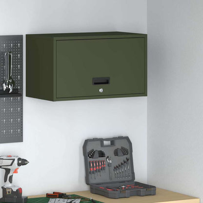 Armadio a muro per garage Oliver verde 60 x 33 x 35 cm | homemem39