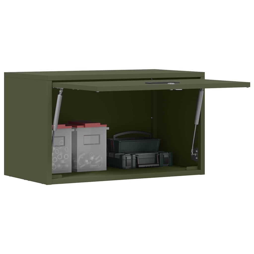 Armadio a muro per garage Oliver verde 60 x 33 x 35 cm | homemem39